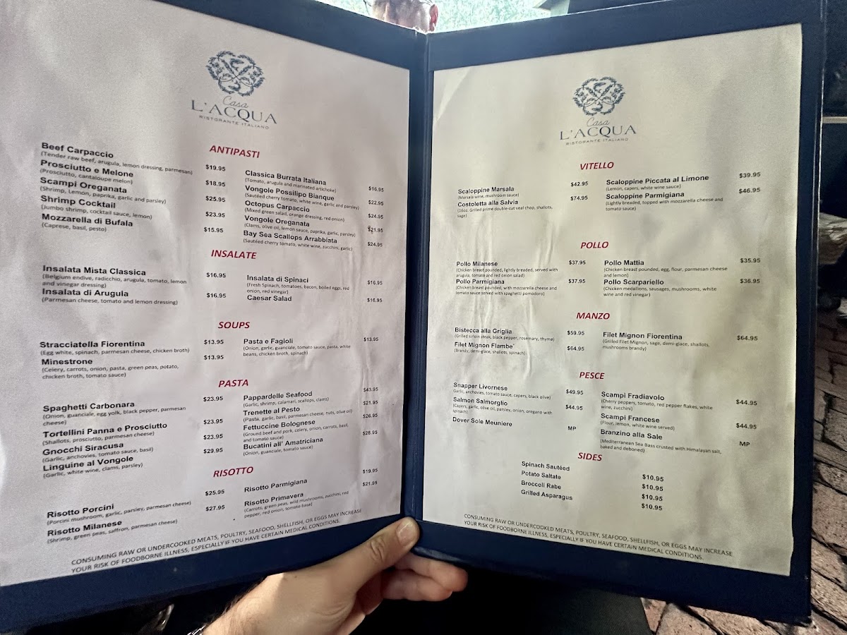 Menu Casa L'acqua Ristorante Italiano-2